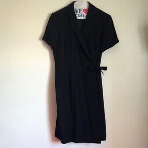 Ann Taylor Navy Wrap Dress sz 4
